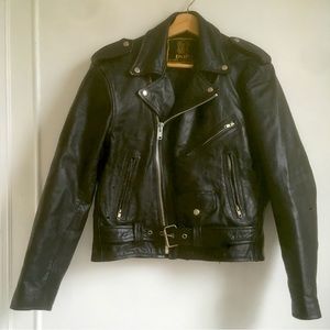 100% genuine leather biker jacket